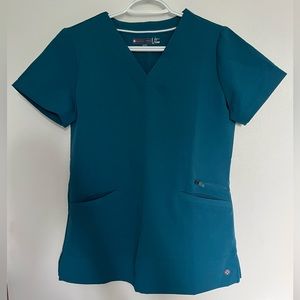 White Cross Scrub Top